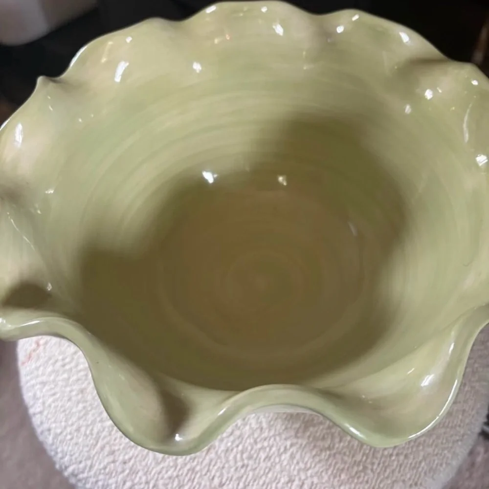 Crate&Barrel Light Green Ceramic Bowl